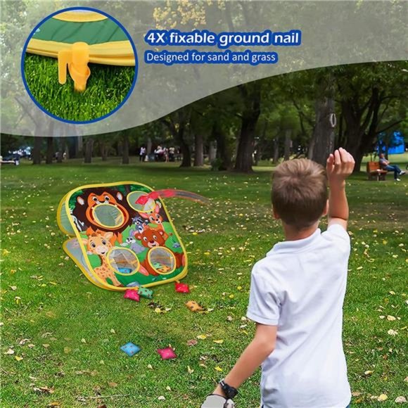 Animal Bean Bag Toss Game Toy Outdoor Toss Game for Kids Ages 3 4 5 6 Year Old - Picture 7 of 7